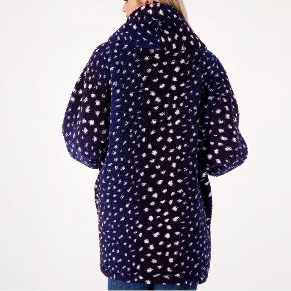 BumbleBella by Jill Martin Sherpa Shawl Collar Button Lounger - Picture 2 of 3